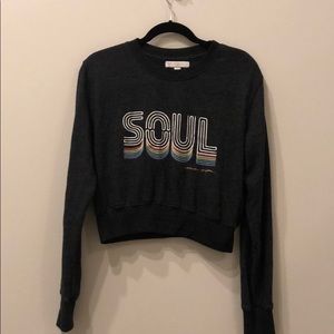 SoulCycle/Spiritual Gangster crop sweatshirt